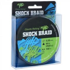 Splétaná Šňůra Giants Fishing Shock Braid 100m Černá Splétaná Šňůra Giants Fishing Shock Braid 100m Černá