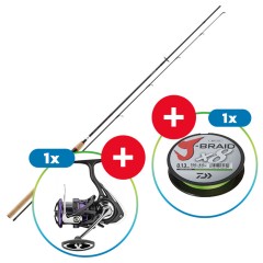 Štap Daiwa Ninja X Jiggerspin 2,70m 7-28gr + Rola Prorex X LT + Šňůra J-Braid 8