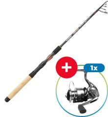 Teleskopický Prút Garbolino Proxima JetSpin Tele L 1,80m 3-15gr + Naviják Strike 301 FD