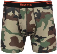 Trenýrky Simms Boxer Brief CX Woodland Camo