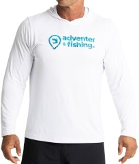 Tričko Adventer & Fishing UV Hoodie Bijela & Plavoperka