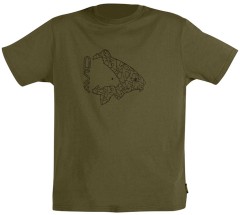Tričko Avid Carp Ikona Majica Khaki Tričko Avid Carp Ikona Majica Khaki