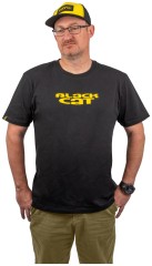 Tričko Black Cat Logo Black T-Shirt