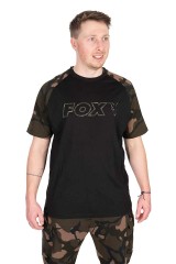 Tričko Fox Black/Camo Outline T-Shirt