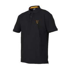 Tričko Fox Collection Black/Orange Polo Shirt Velikost XL