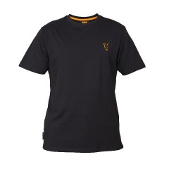 Tričko Fox Collection Black/Orange T-Shirt Velikost M