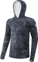 Tričko Giants Fishing Funkčné s Dlhým Rukávom UV50+ Hoodie Camo Grey
