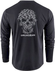 Tričko Grundéns Bait Ball LS Tech Tee Crna