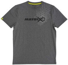 Tričko Matrix Hex Print T-Shirt Sivi Melange