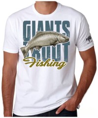 Tričko Pánske Giants Fishing Pstruh Biele Veľkosť L
