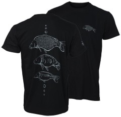 Tričko Pánské Giants Fishing Tři Kapři Černé Tričko Pánské Giants Fishing Tři Kapři Černé