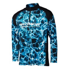 Tričko Savage Gear Marine UV Long Sleeve Tee Morska Plava