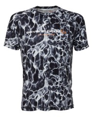 Tričko Savage Gear Noćna UV Crna Vodeni Otisak