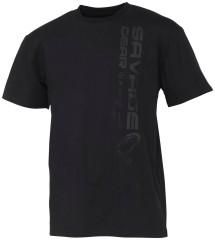 Tričko Savage Gear Vertical Logo Tee Crno
