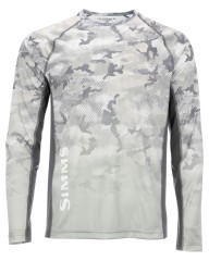 Tričko Simms Challenger Solar Tech Jersey Hex Flo Camo Steel