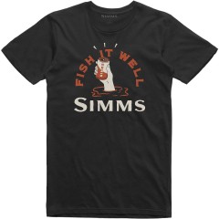 Tričko Simms Cheers Fish It Well T-Shirt Black