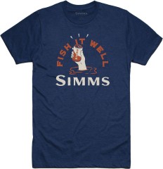 Tričko Simms Cheers Fish It Well T-Shirt Navy Heather