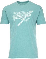 Tričko Simms Grim Reeler T-Shirt Oil Blue Heather