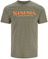 Tričko Simms Logo T-Shirt Military Heather Veličina 3XL