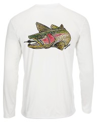 Tričko Simms Solar Tech Tee Rainbow Trout White