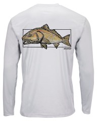 Tričko Simms Solar Tech Tee Redfish Sterling