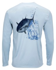 Tričko Simms Solar Tech Tee Tuna Steel Blue