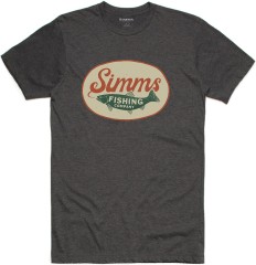 Tričko Simms Trout Wander T-Shirt Charcoal Heather