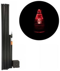 Tyčová Bójka UnderCarp so senzorom súmraku svietiaca červená 6 m Tyčová Bójka UnderCarp so senzorom súmraku svietiaca červená 6 m