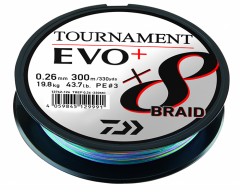 Upredenica Daiwa Tournament X8 Braid Evo+ Multi-Color 300m