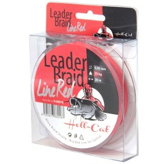 Upredenica za predveze Hell-Cat Leader Braid Line Red 20m
