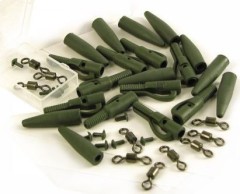 Záves na Záťaž s Obratlíkom a Prevlekom Extra Carp Lead Clip Set 10ks