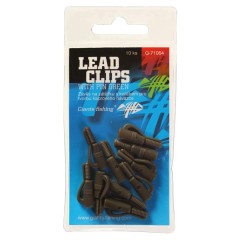 Zavjesa za težinske olovke Giants Fishing Lead Clips with Pin Zelena 10 kom.