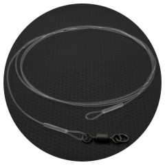 Završni Predvez Gemini Fluorocarbon Leader Ring Swivel 85cm 0,60mm