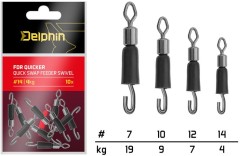 10 kom - Brzi konektor s gumicom Delphin FDR Quicker Veličina #10 / 9kg 10 kom - Brzi konektor s gumicom Delphin FDR Quicker Veličina #10 / 9kg