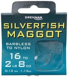 10kom Gotov Predvez Drennan Silverfish Maggot Barbless Vel. 18 / 2lb