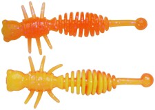 10kom - Gumeni Mamac Berkley PowerBait Power Larvae 5,5cm Fluorescent Orange/Sunshine Ye