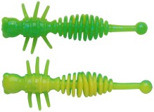 10kom - Gumeni Mamac Berkley PowerBait Power Larvae 5,5cm Spring Green/Sunshine Yellow