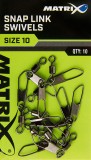 10kom - Kopča s Vrtilicom Matrix Snap Link Swivels