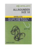 10kom - Udica Korum Allrounder Hooks Barbless Veličina 8