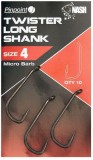 10kom - Udica Nash Twister Long Shank Micro Barb