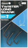 10kom - Udice Nash Twister Long Shank Barbless
