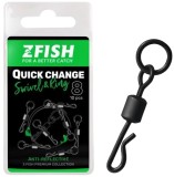 10kom - Vrtilica Zfish Quick Change Swivel with Ring