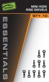 10kom - Vrtilice s prstenom Fox Edges Mini Hook Ring Swivels