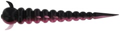 10ks - Gumená nástraha Westin Greedy Worm 5,5cm Pink/Black Garlic/Cheese