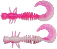 10ks - Gumová Nástraha Berkley PowerBait Power Curly 5,5cm Pink/White