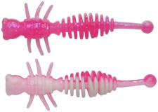 10ks - Gumová nástraha Berkley PowerBait Power Larvae 5,5cm Pink/White
