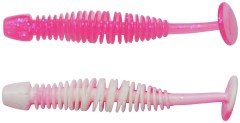 10ks - Gumová Nástraha Berkley PowerBait Power Leech 6cm Pink/White