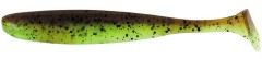 10ks - Gumová Nástraha Keitech Easy Shiner 3" 7,6cm 2,2gr Green Pumpkin PP/Chart