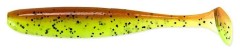10ks - Gumová Nástraha Keitech Easy Shiner 3" 7,6cm 2,2gr Motoroil/Chartreuse