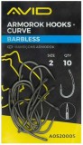 10ks - Háček Avid Carp Armorok Hooks Curve Barbless